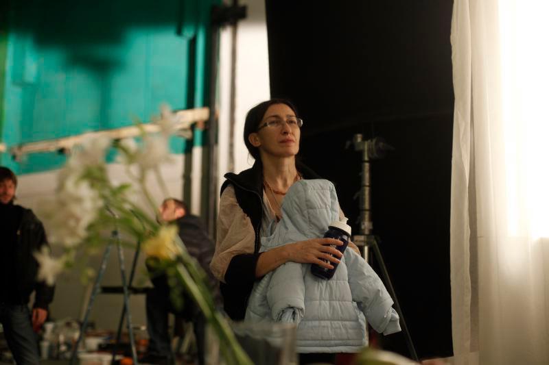Behind the scenes on a film set